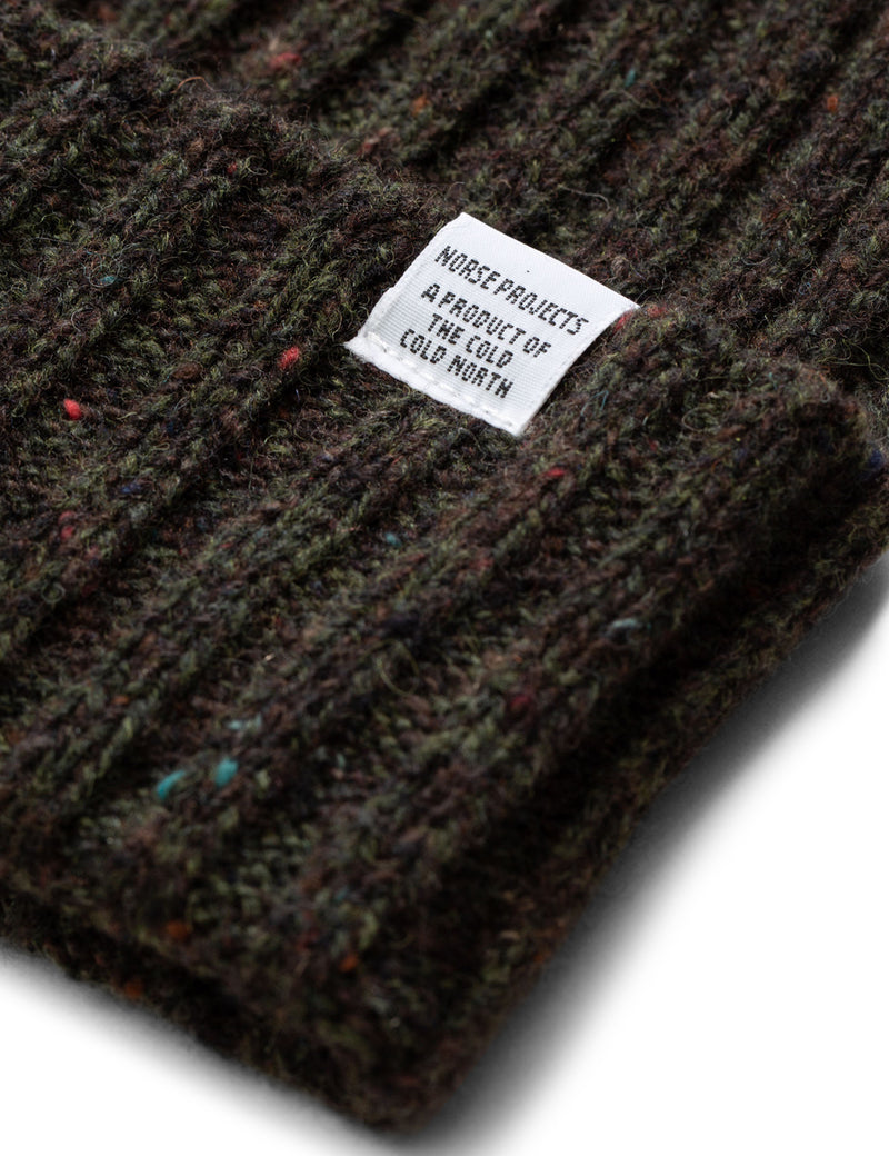 Norse Projects Neps Beanie Hat (Wool) - Beech Green