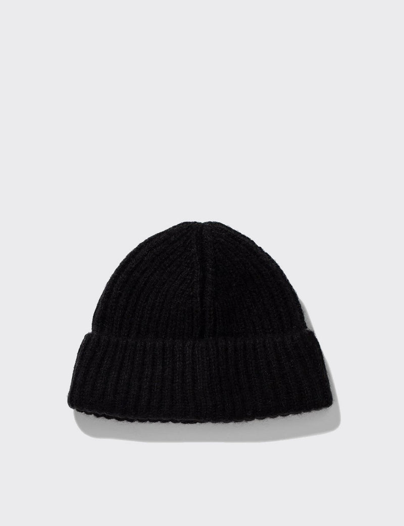 Norse Projects Alpaca Beanie Hat - Black