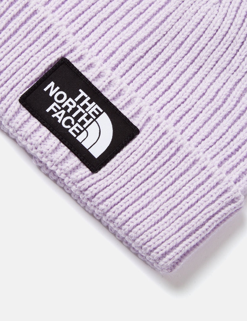 North Face TNF Logo Box Cuffed ビーニー - Lavender Fog Purple
