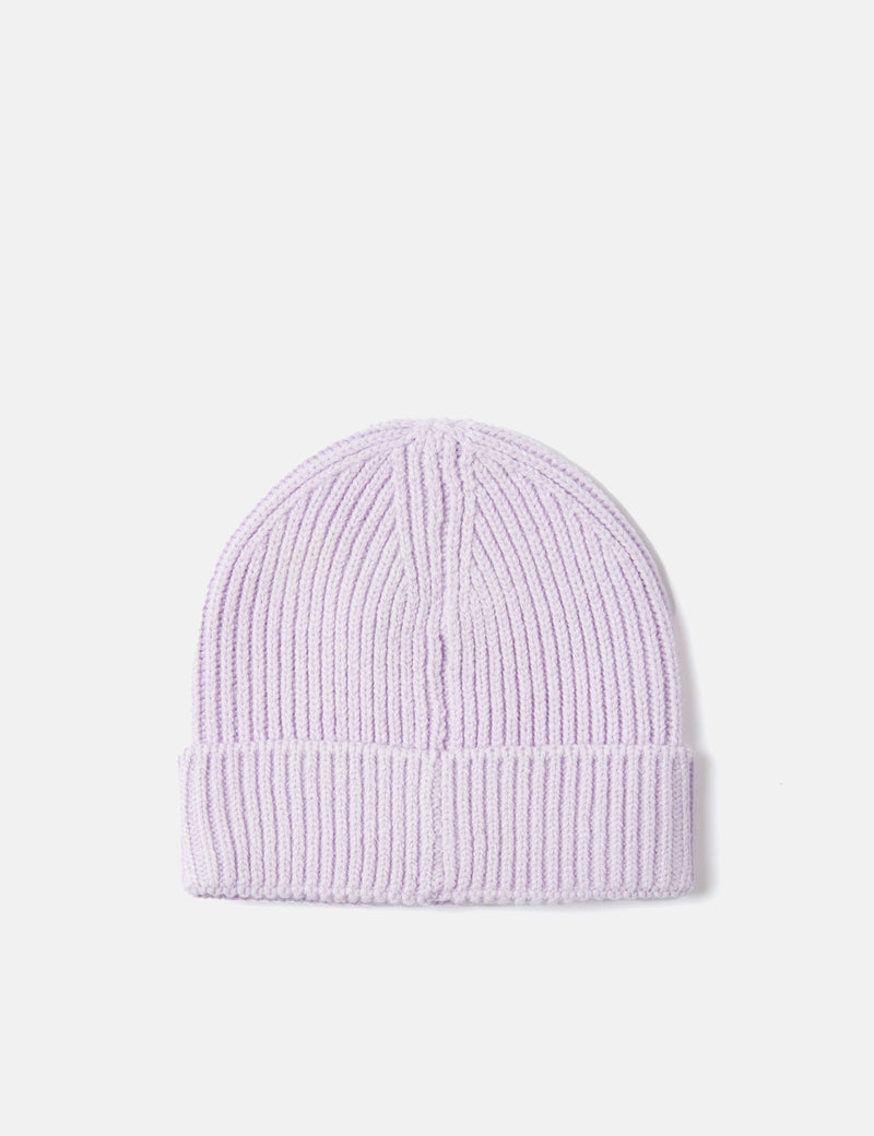 North Face TNF Logo Box Cuffed Beanie - Lavender Fog Purple