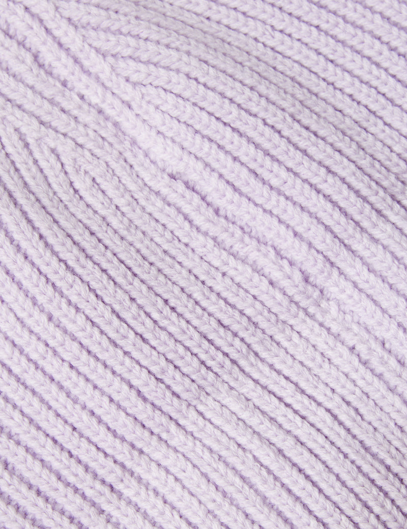 North Face TNF Logo Box Cuffed Beanie - Lavender Fog Purple