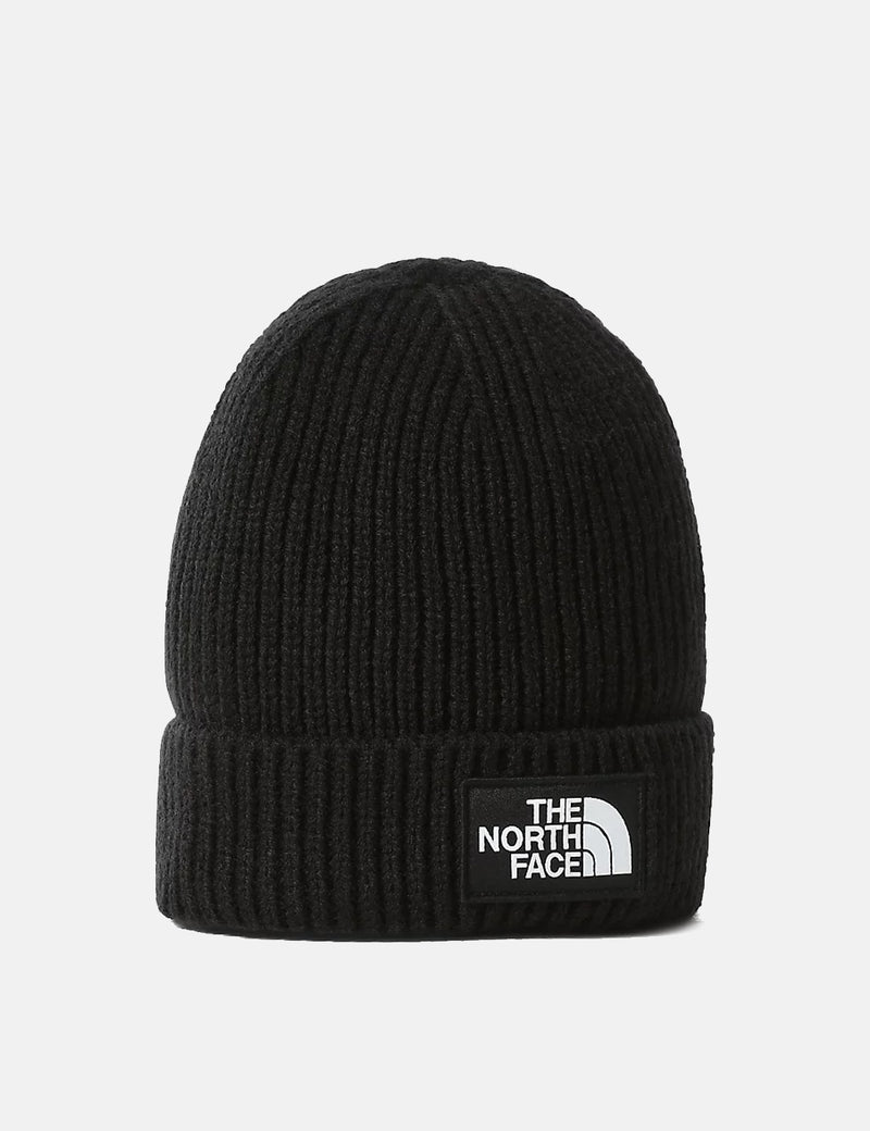 North Face TNF Logo Box Cuff Beanie Mütze - TNF Black