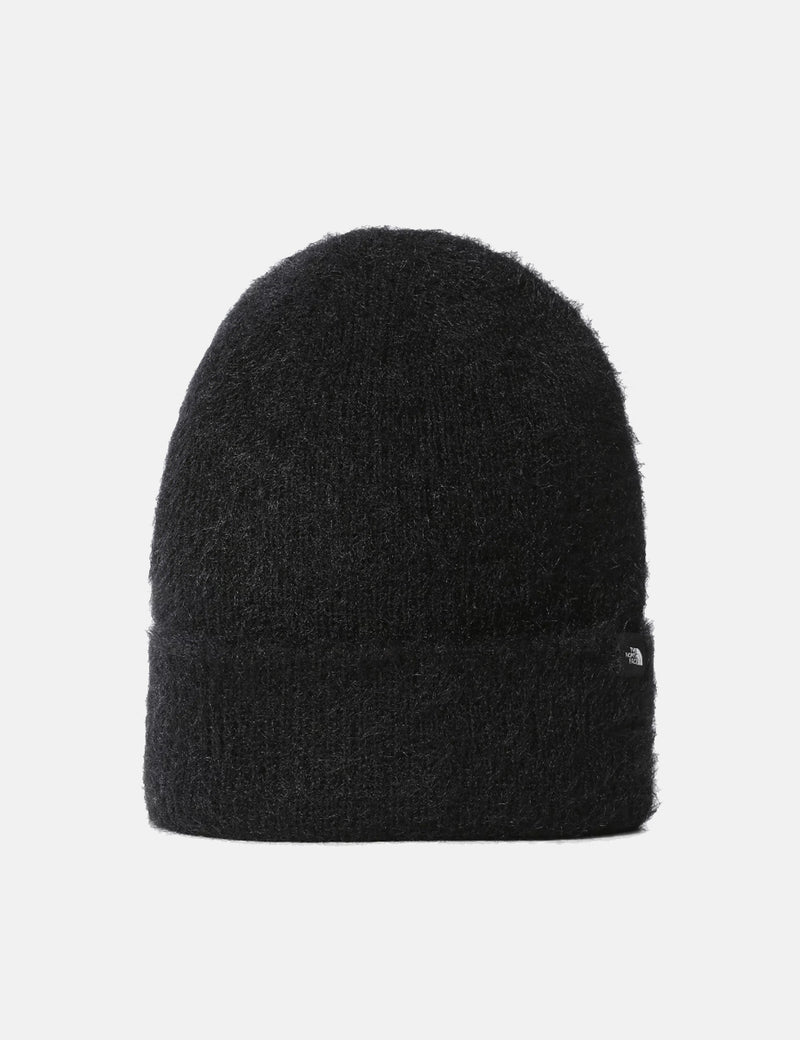 North Face Plush Beanie Hat - Black