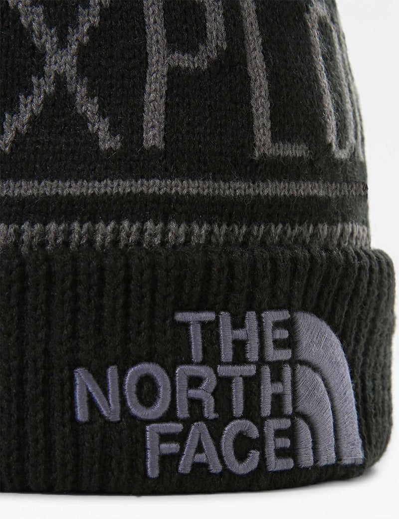 North Face Retro TNF Pom Beanie - Vanadis Grey
