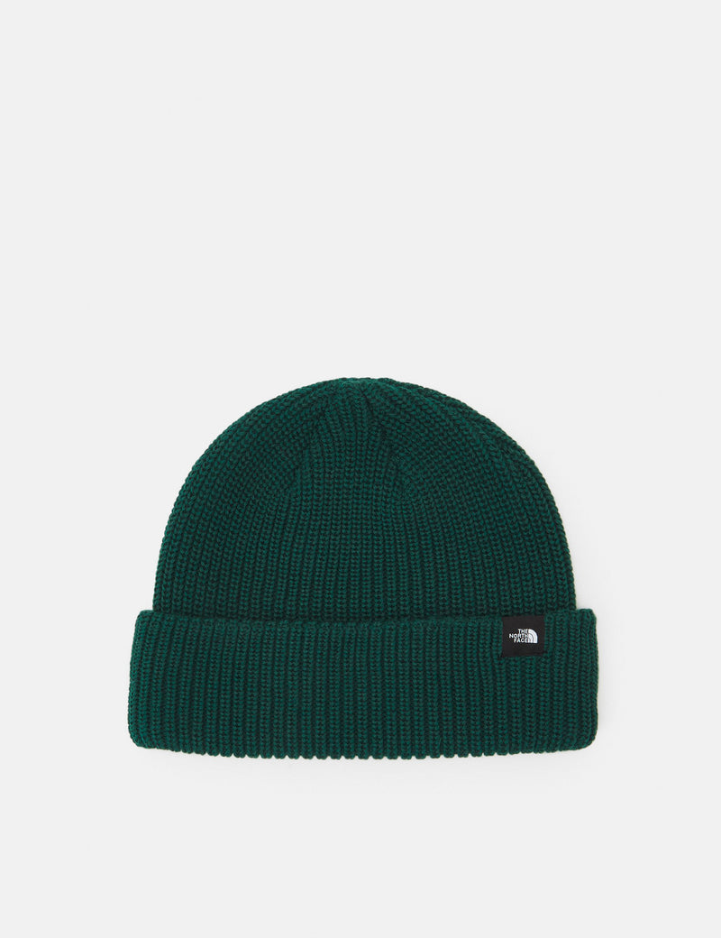 North Face TNF Fisherman Beanie - Ponderosa Green Dark Heather