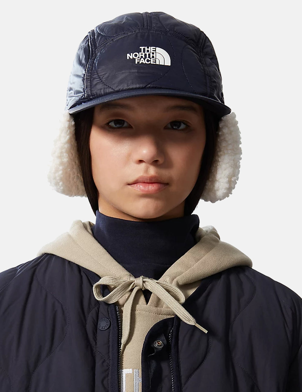 North face cap sales with ear flaps