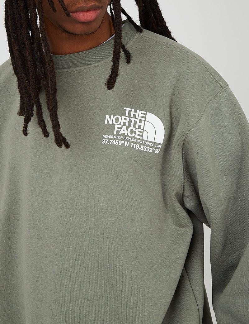 North Face Coordinates Sweatshirt - Agave Green