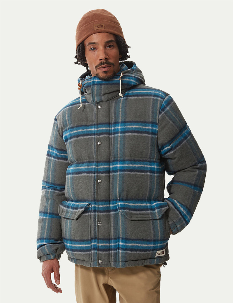 North Face 시에라 다운 울 파카 - Thyme Large Bold Shadow Plaid