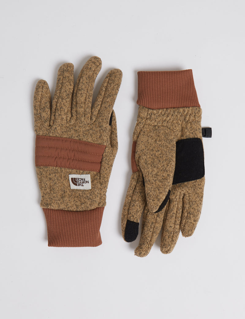 North Face Gordon Etip Gloves - Kelp Tan Heather/Pinecone Brown