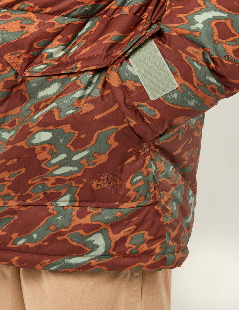 North Face 77 Brooks Range Parka 재킷 (Glacier Print) - Dark Oak Camo