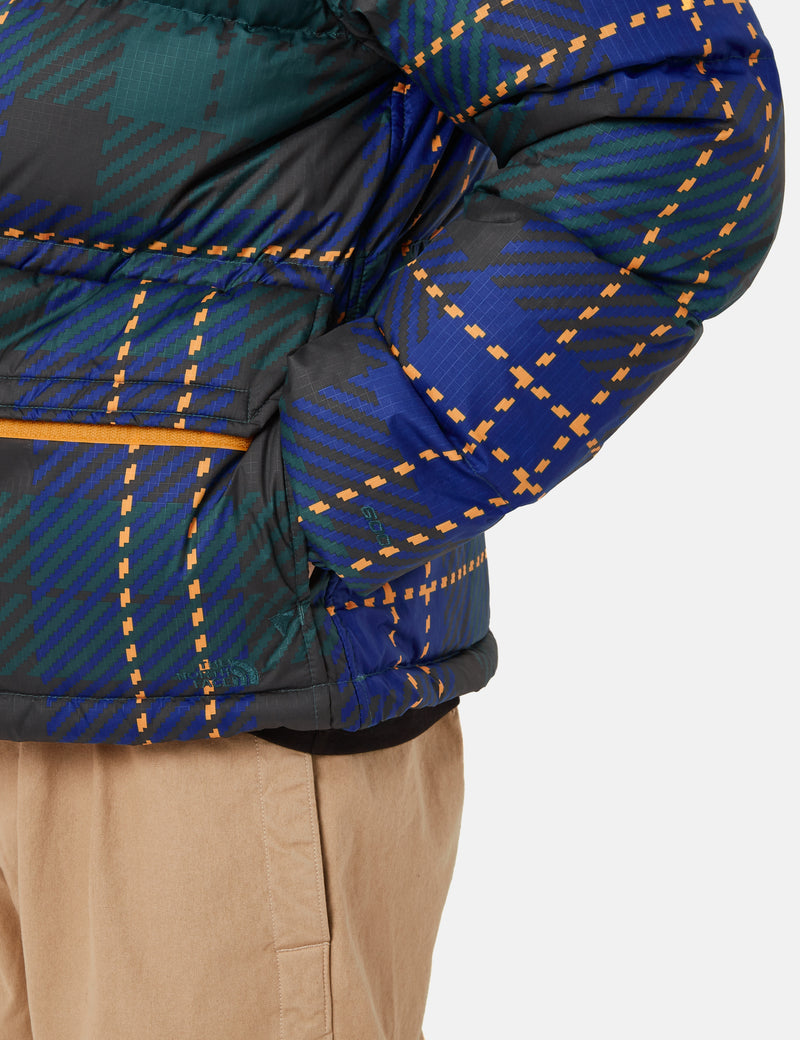 North Face Printed 71 Sierra Down Jacket (Plaid Print) - Ponderosa Green