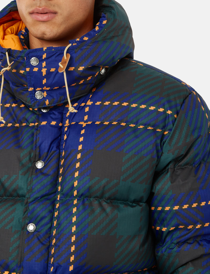 North Face 프린트 71 시에라 다운 재킷 (체크 무늬 프린트) - Ponderosa Green