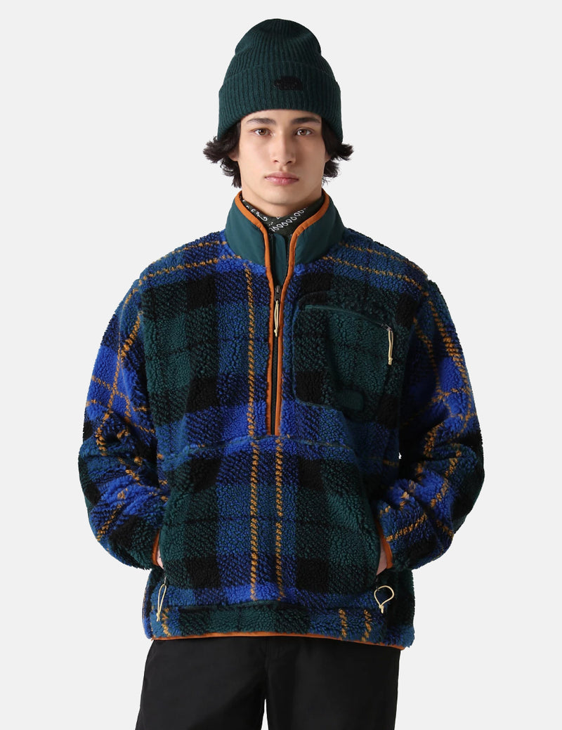 North Face Extreme Pile プルオーバー ジャケット (チェック柄) - Ponderosa Green