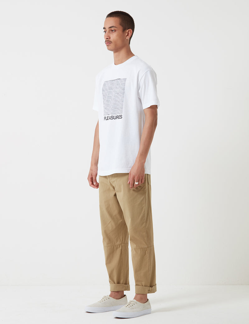 Stu Gazi No PleasureTシャツ-ホワイト