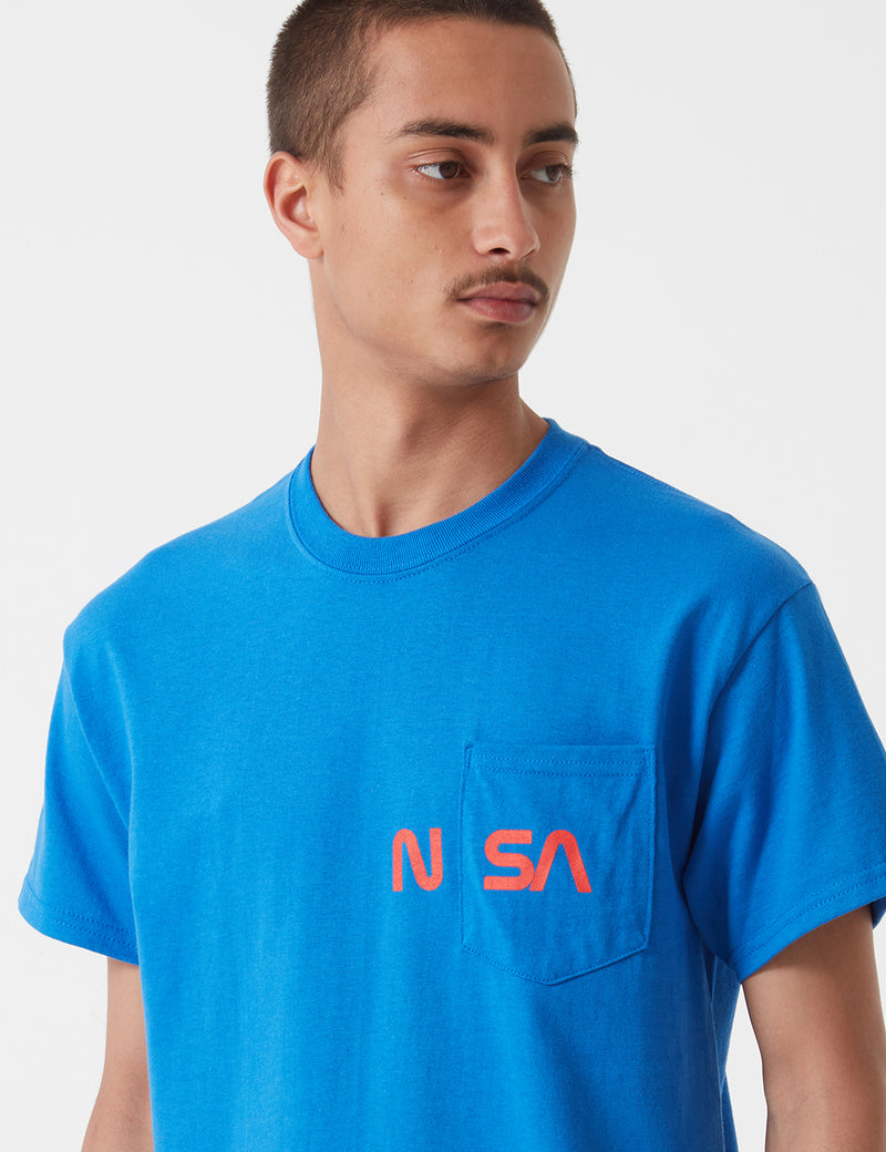 StuGaziスペースポケットTシャツ-ブルー
