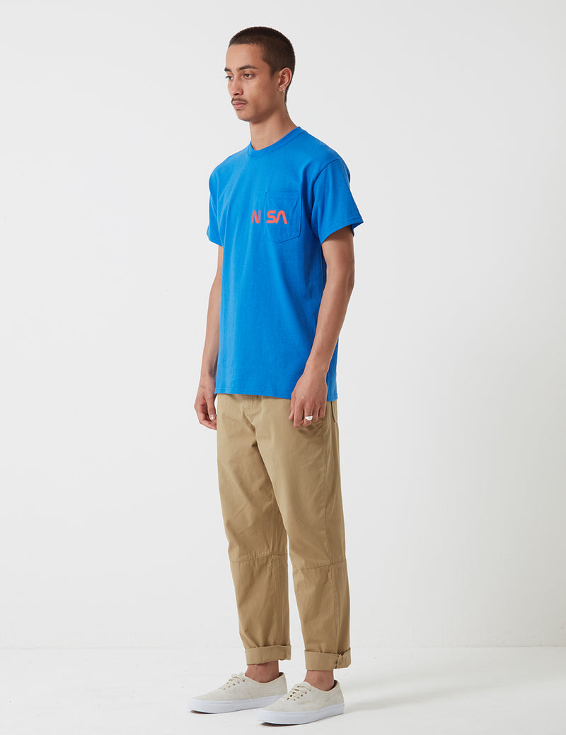 StuGaziスペースポケットTシャツ-ブルー