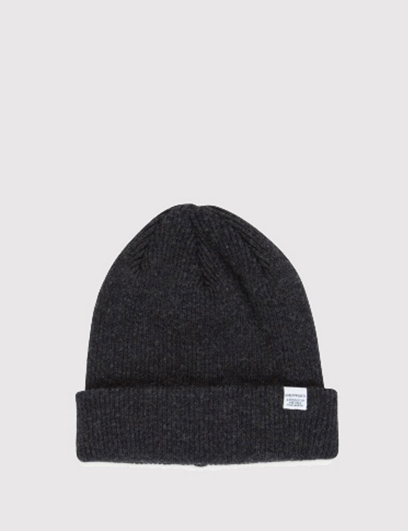 Bonnet Brossé Norse Projects (Laine) - Gris Charbon