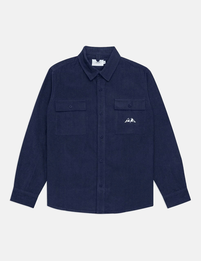 Parlez Club Cord Shirt - Navy Blue