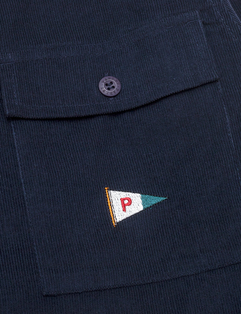 Parlez Sargasse Cord Shirt - Navy Blue