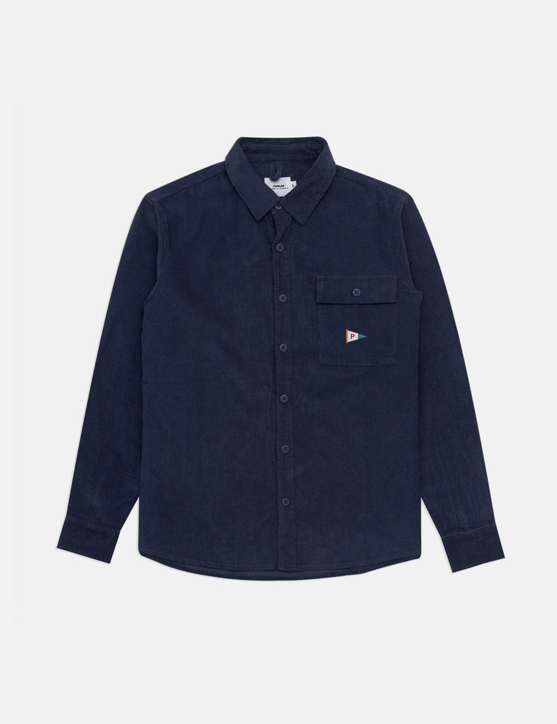 Parlez Sargasse Cord Shirt - Navy Blue