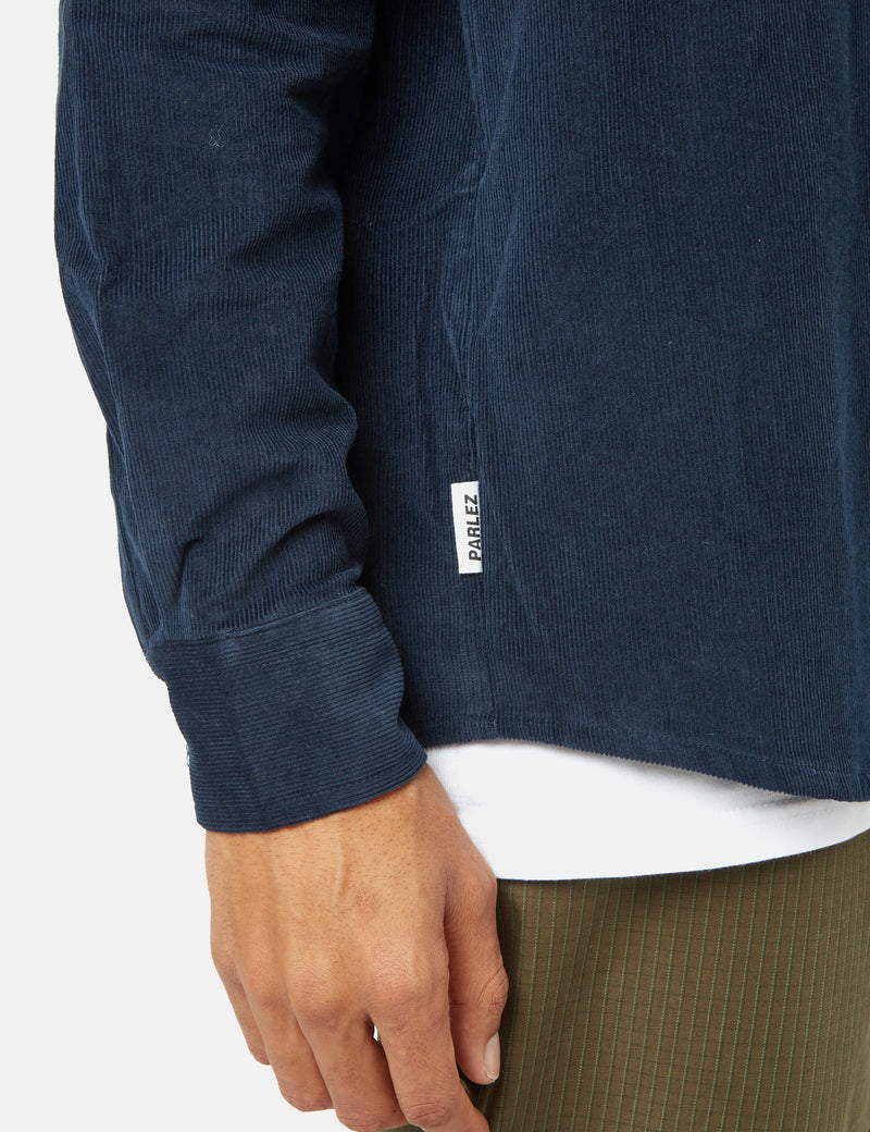 Parlez Sargasse Cord Shirt - Navy Blue