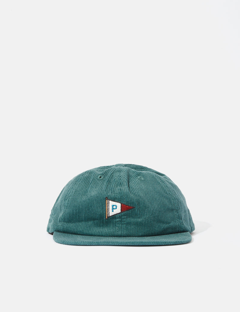 Parlez Flag Cord 6-Panel Cap - Deep Teal Green