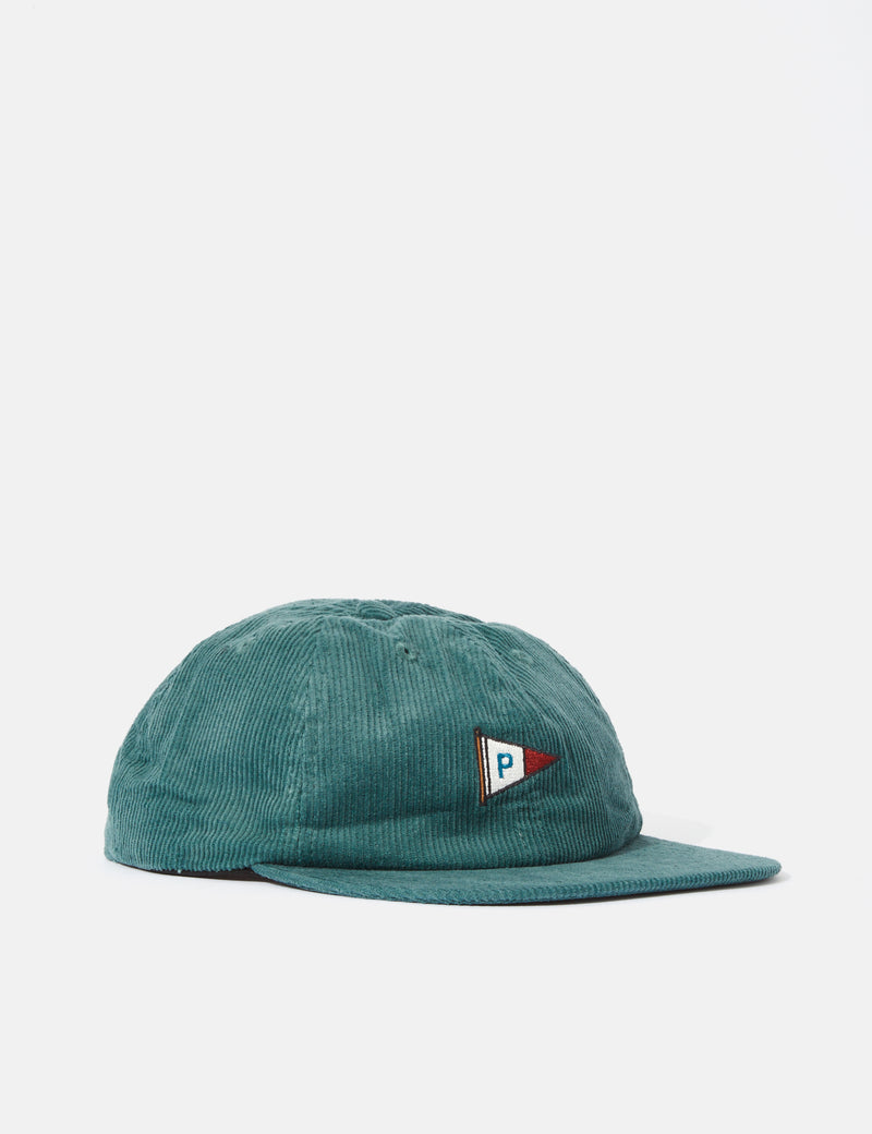 Parlez Flag Cord 6-Panel Cap - Deep Teal Green