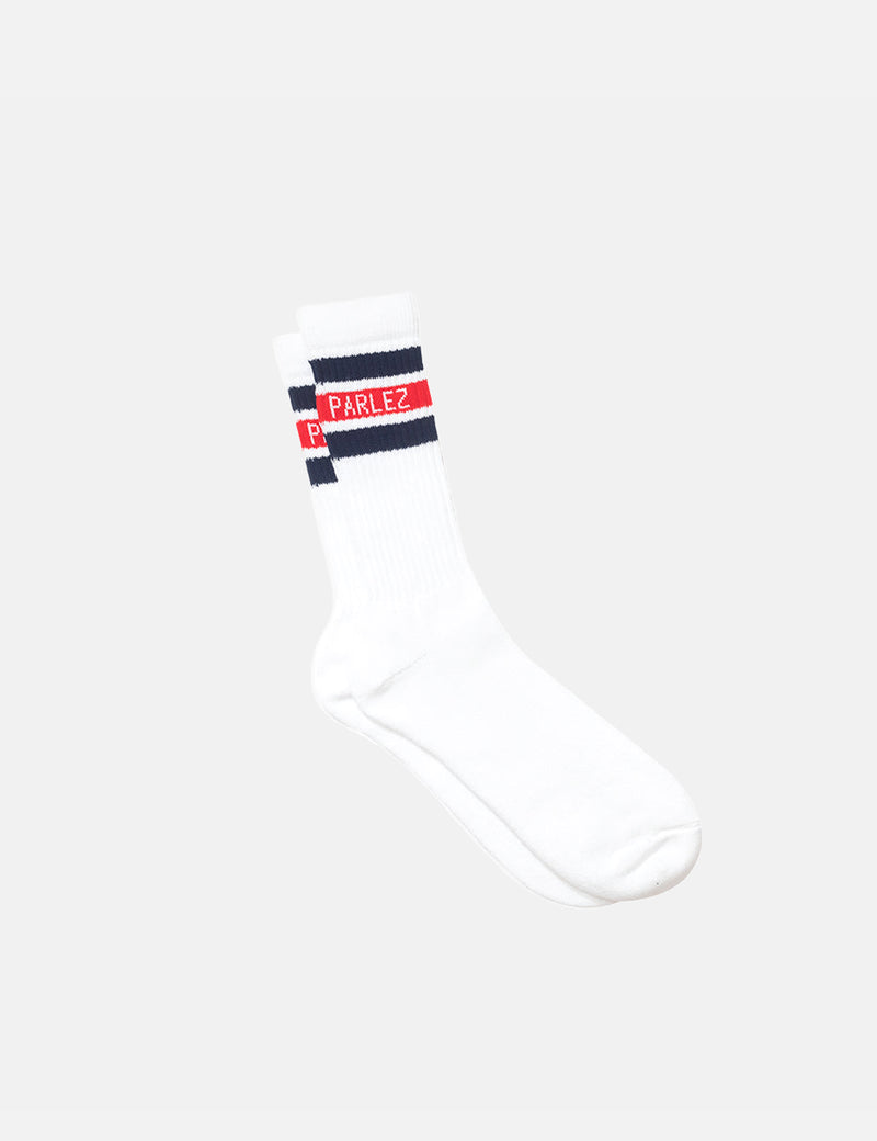 Parlez Block Socks - Navy Blue/Red