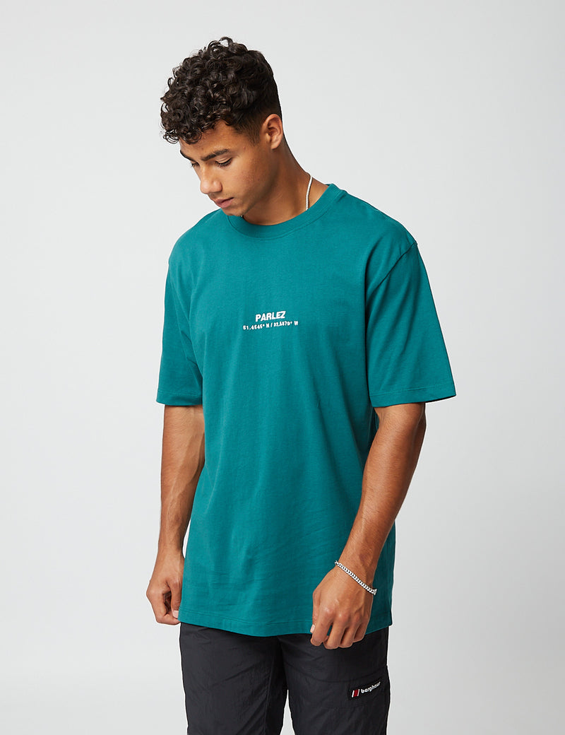 ParlezカッターTシャツ-アクアグリーン