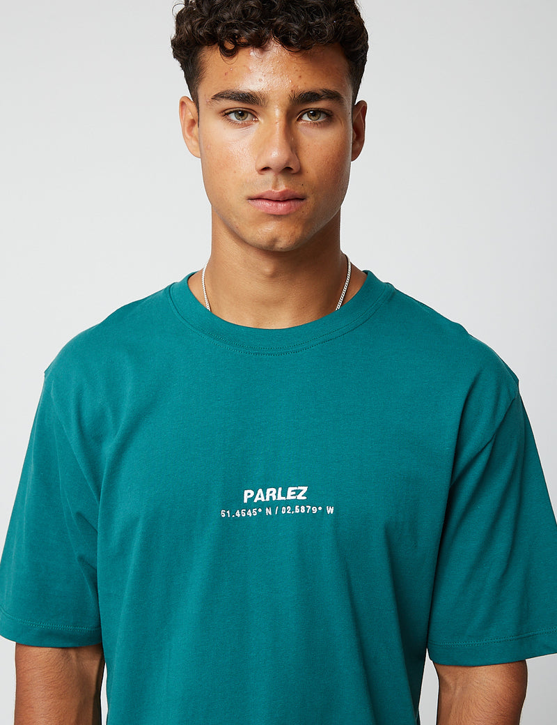 ParlezカッターTシャツ-アクアグリーン