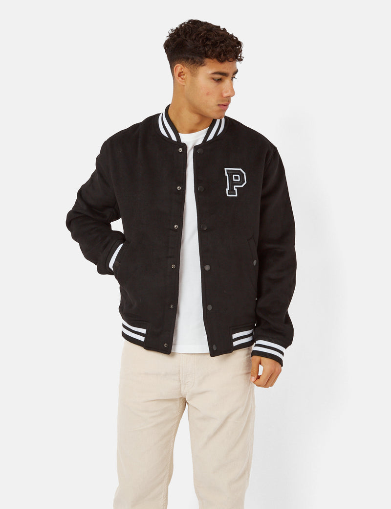 Parlez Bay Bomber College Jacket - Black