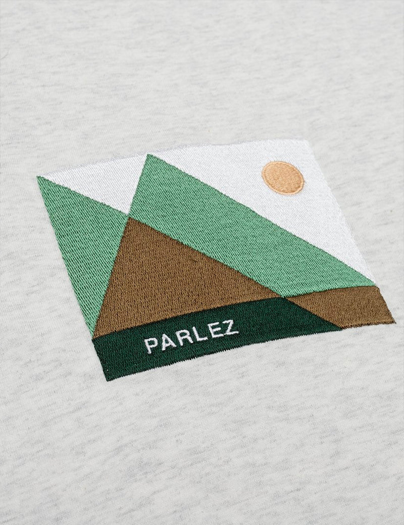 Parlez Horizon 유기농 티셔츠-헤더 그레이