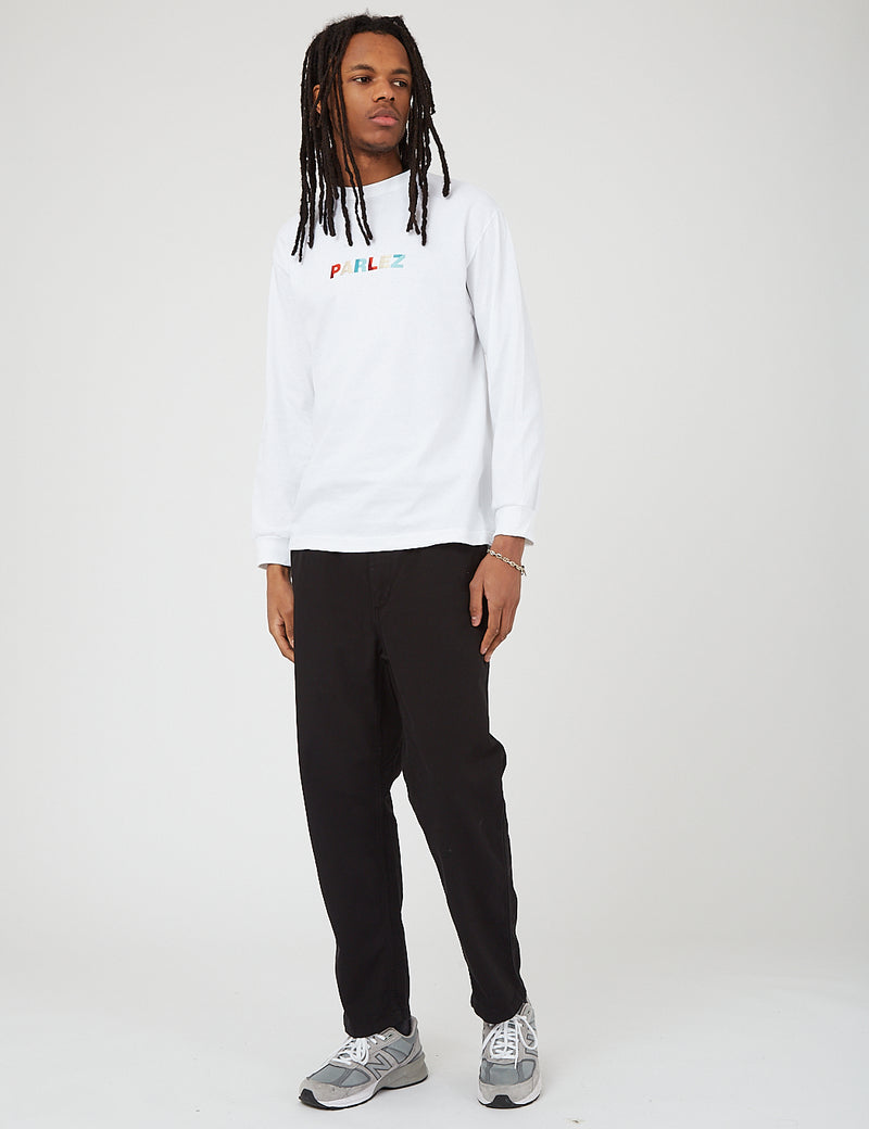 Parlez Faded Long Sleeve T-Shirt - White