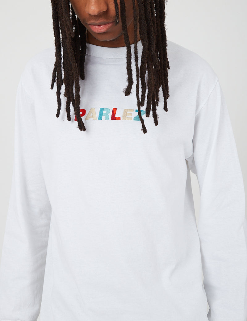 Parlez Faded Long Sleeve T-Shirt - White