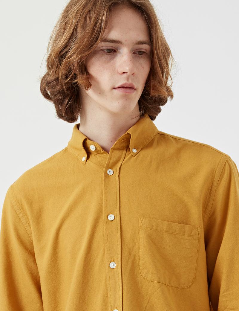 Portuguese Flannel Belavista Shirt (Button Down) - Honey Yellow