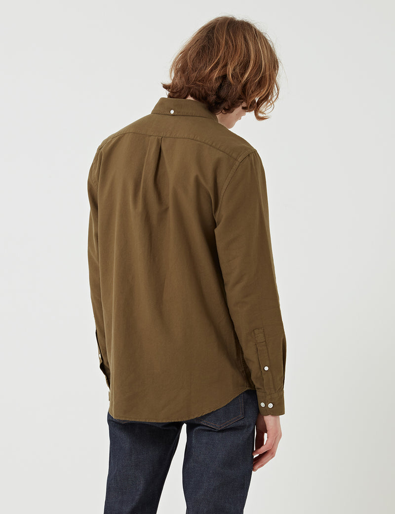 Portuguese Flannel Belavista Shirt (Button Down) - Olive Green
