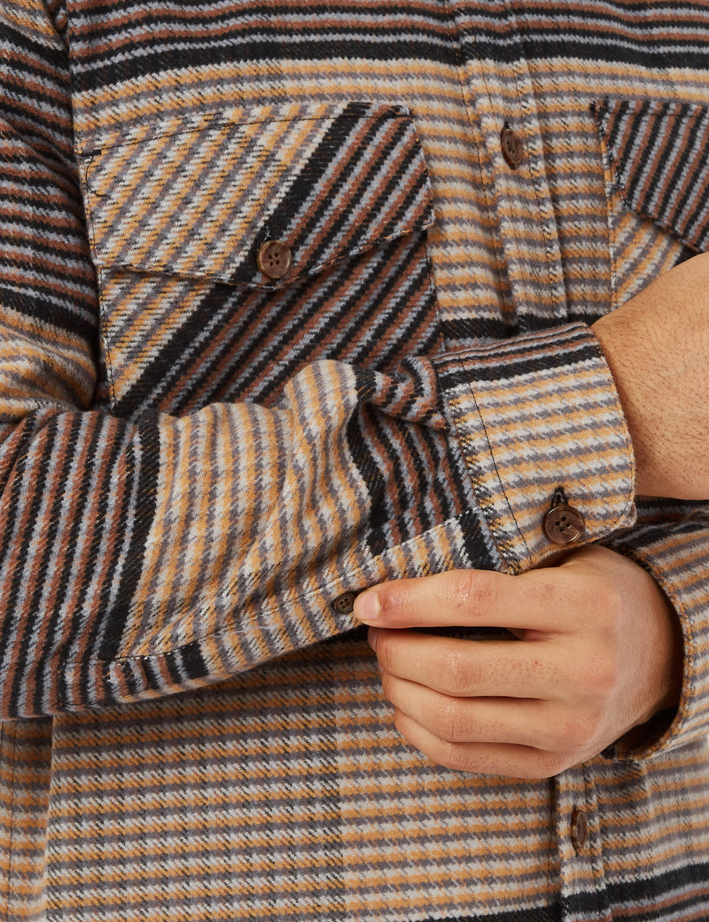 Portuguese Flannel Litu Overshirt - Brown/Beige