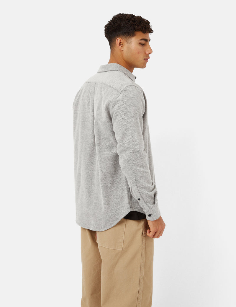 Portuguese Flannel Off Rail Shirt - Grey