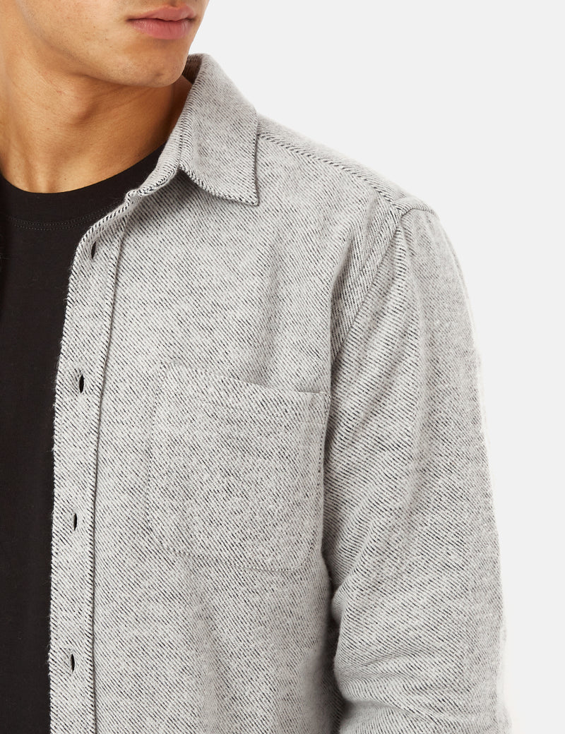 Portuguese Flannel Off Rail Shirt - Grey