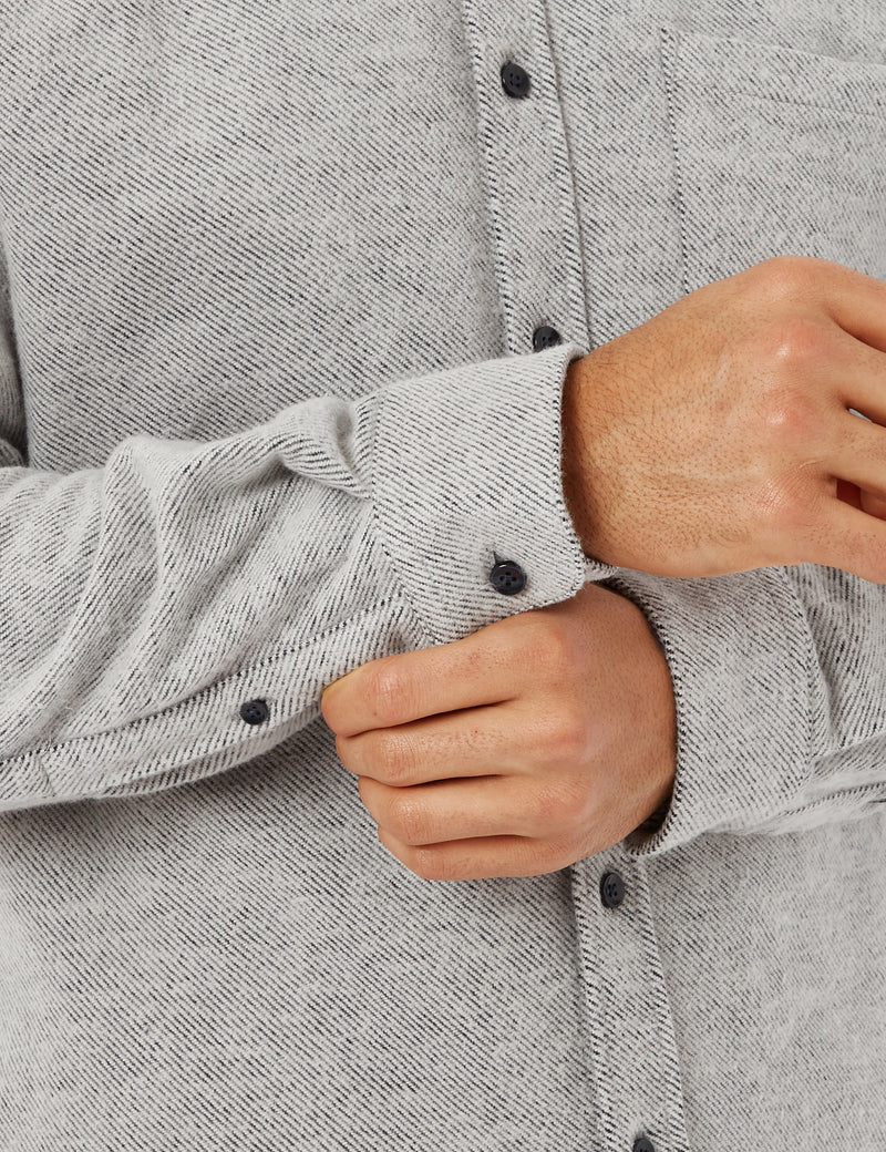 Portuguese Flannel Off Rail Shirt - Grey