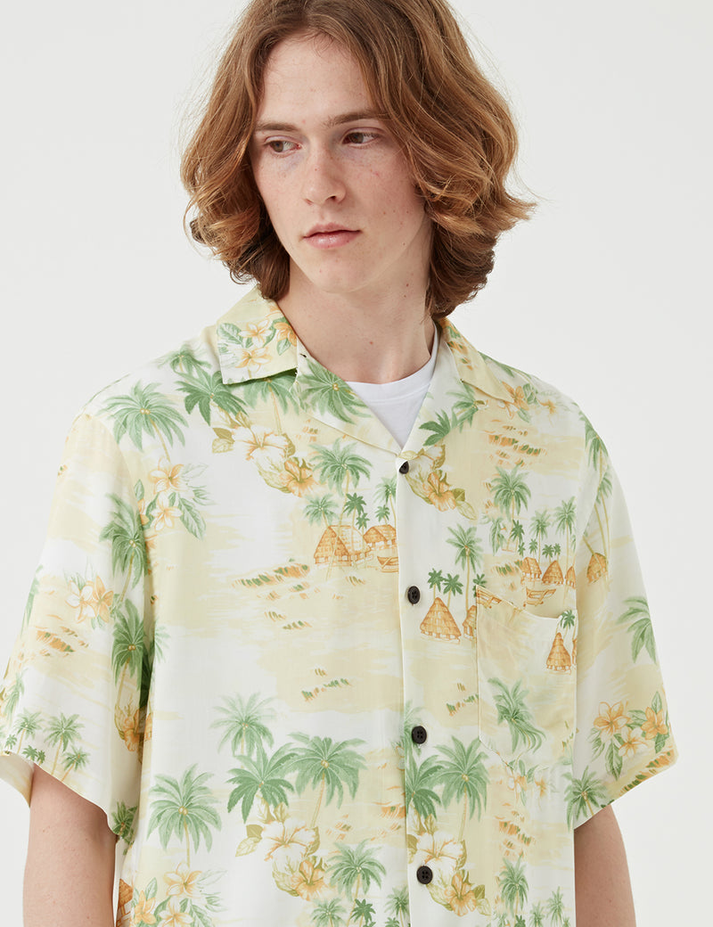 Portuguese Flannel Polinesia Short Sleeve Shirt - Ecru
