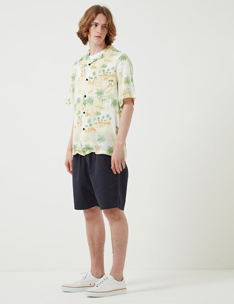 Portuguese Flannel Polinesia Short Sleeve Shirt - Ecru