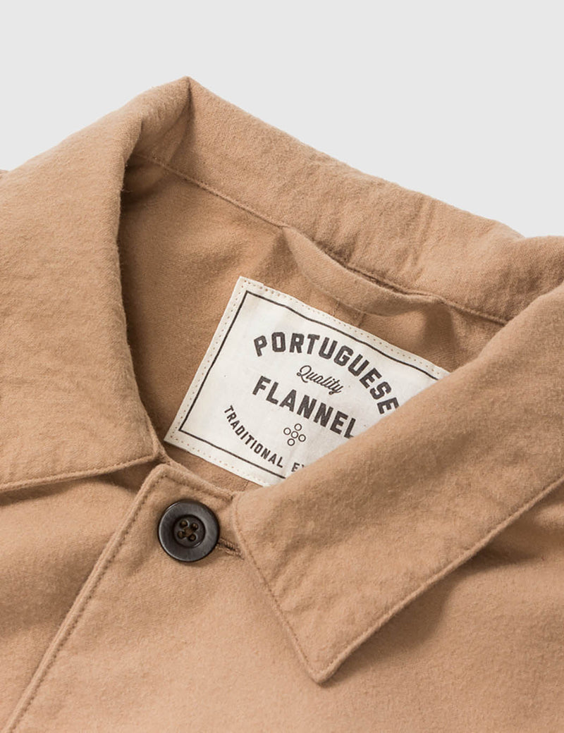 Portuguese Flannel Pinheiro Jacket (Brushed Flannel) - Cream