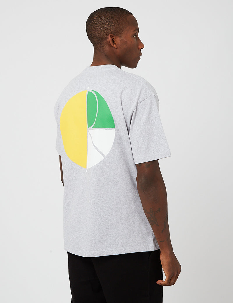 T-Shirt Polar Skate Co. 3 Tone Fill Logo - Gris Sport