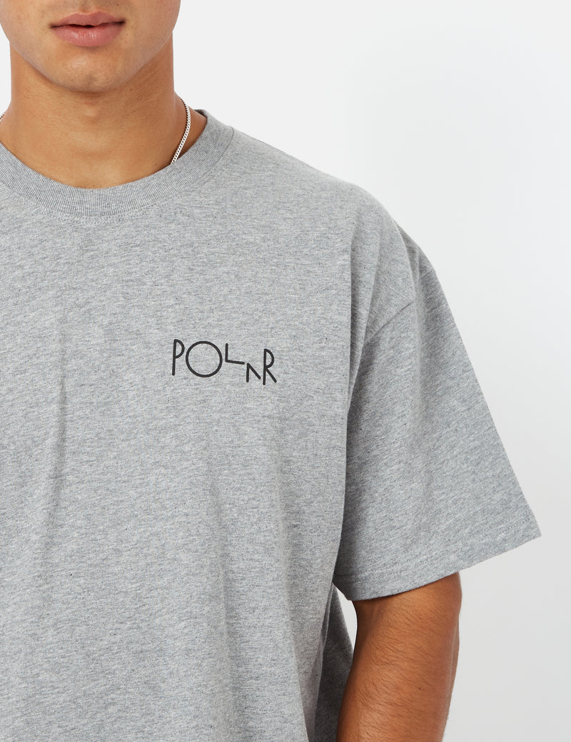 Polar Skate Co. Fill Logo T-Shirt - Heather Grey