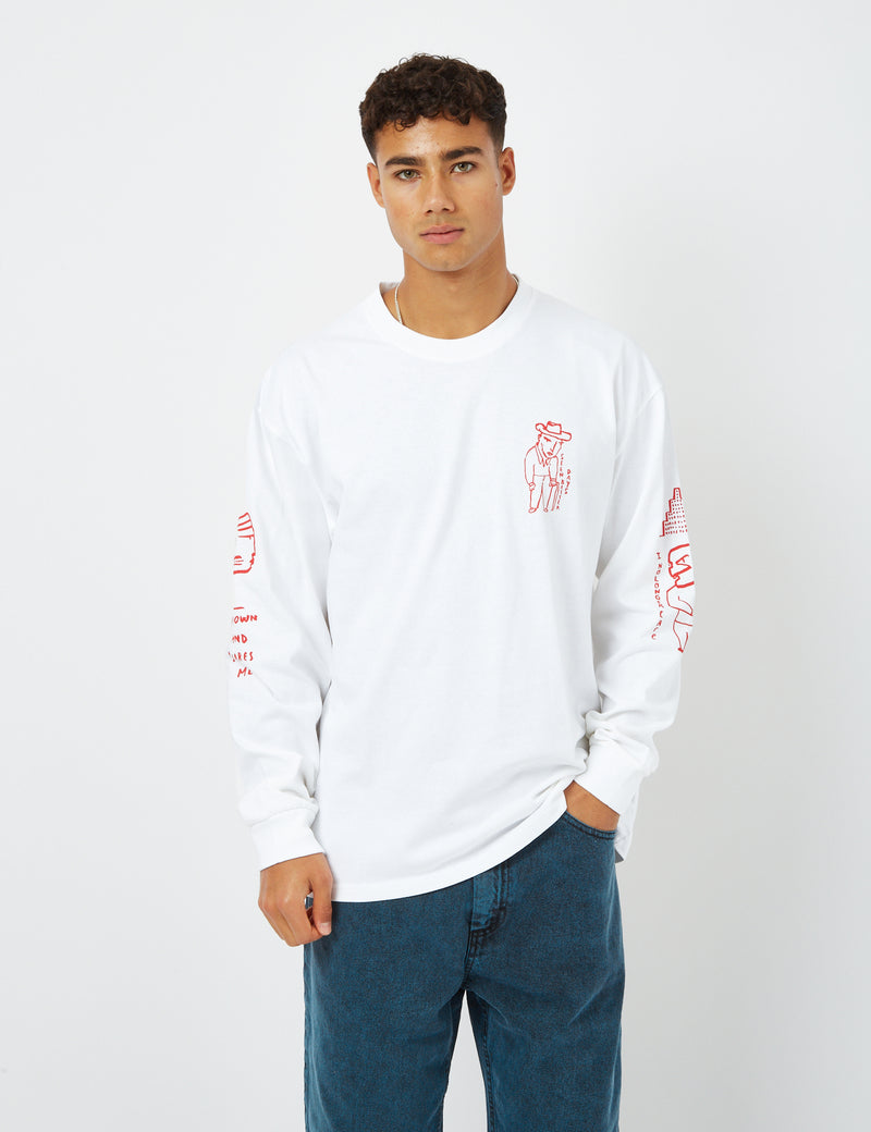 Polar Skate Co. Seen Better Days Long Sleeve T-Shirt - White
