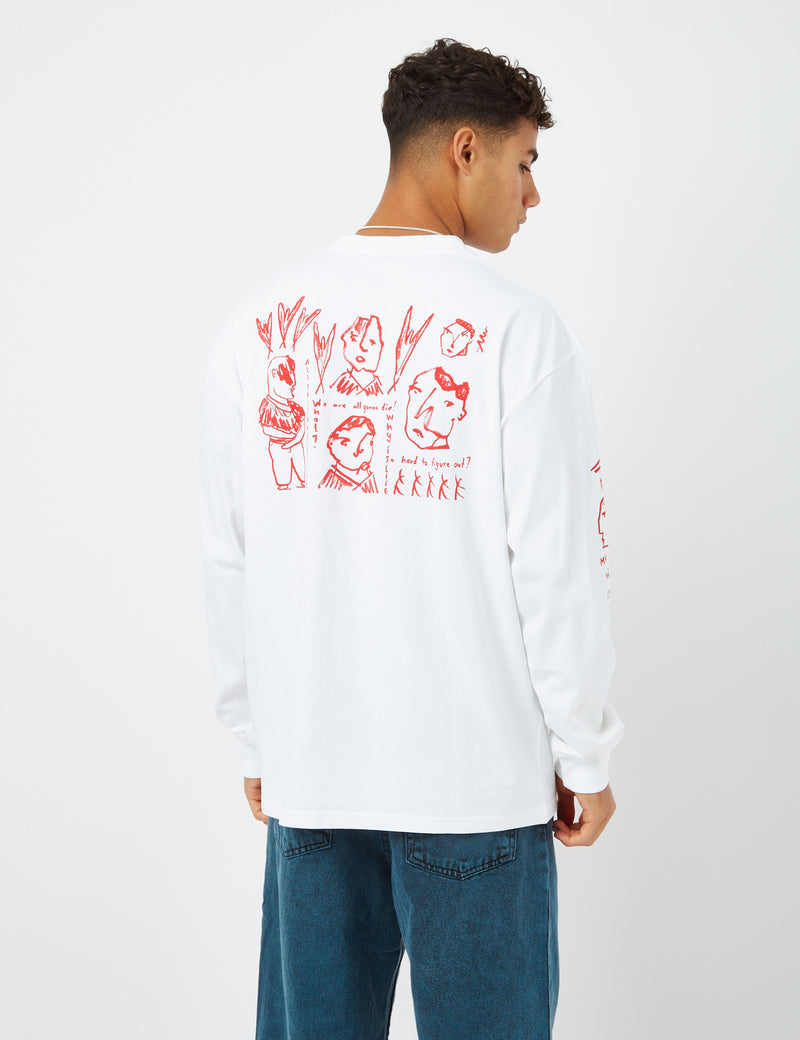Polar Skate Co. Seen Better Days Long Sleeve T-Shirt - White