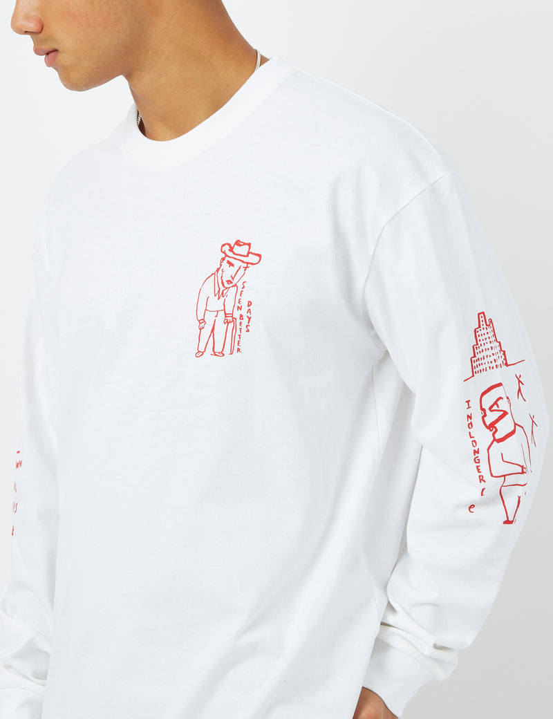 Polar Skate Co. Seen Better Days Long Sleeve T-Shirt - White
