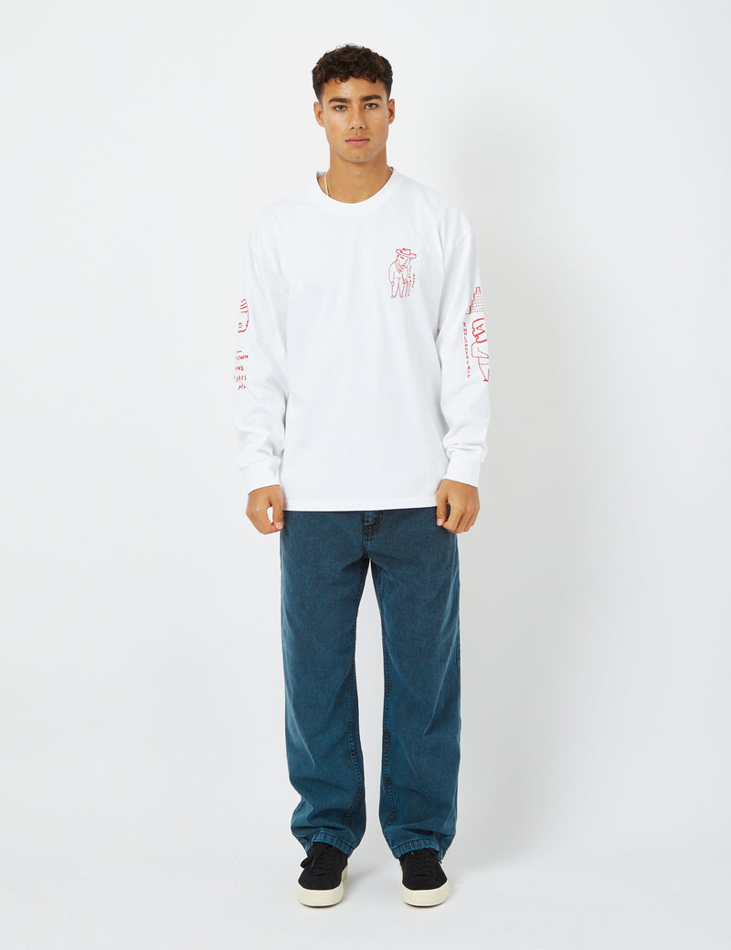 Polar Skate Co. Seen Better Days Long Sleeve T-Shirt - White