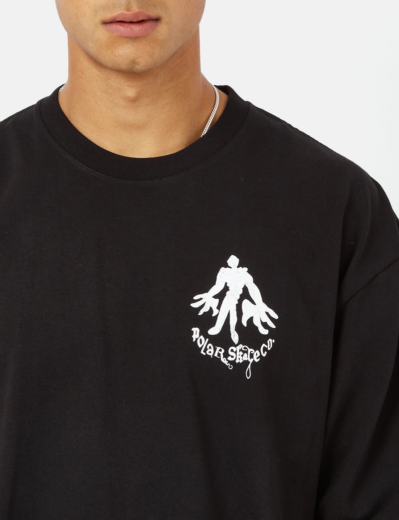 Polar Skate Co. Jungle Long Sleeve T-Shirt - Black